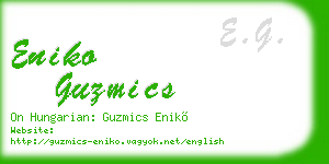 eniko guzmics business card